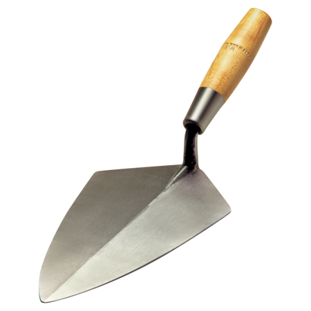 Picture of 11-1/2” Wide Heel Brick Trowel with 6" Wood Handle